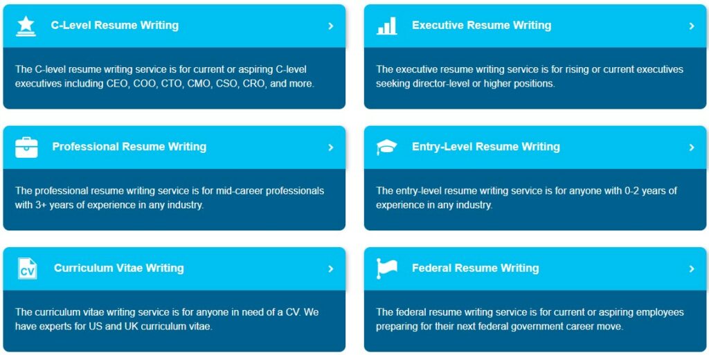 Find My Profession career levels for resumes