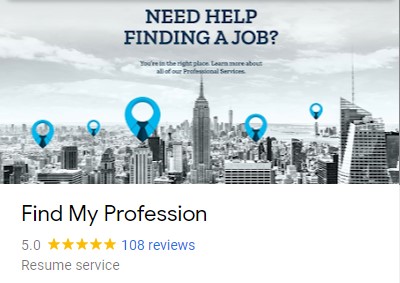 Find My Profession Google reviews